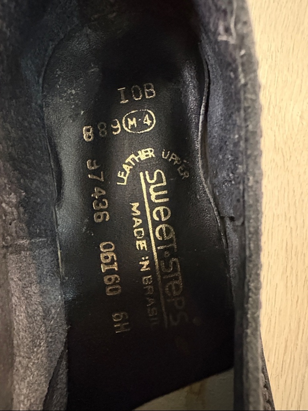 VINTAGE Sweet Step Made in Brazil Chunky Leather Oxfords | Size 10B | Black - Picture 11 of 11
